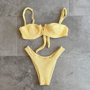 Monday Swimwear Clovelly Top & Byron Bottom Honey Crinkle